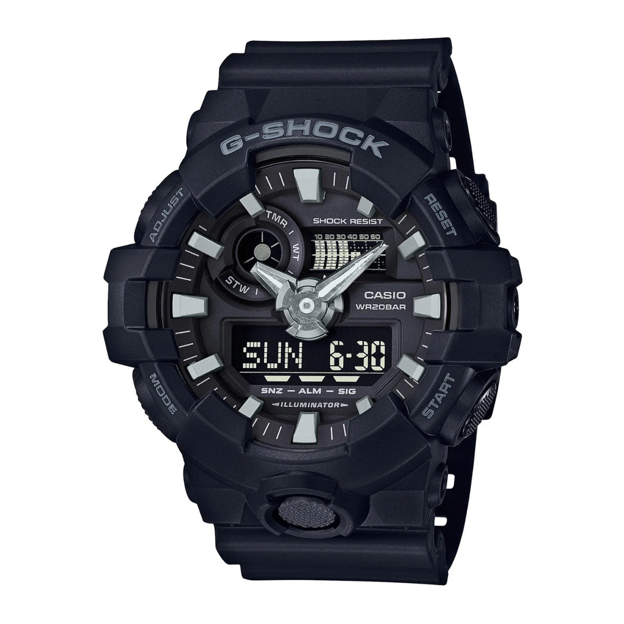 Reloj Hombre  Casio G-SHOCK GA-700-1BDR  53mm -MP-