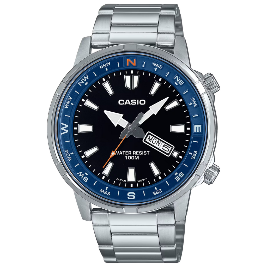 Reloj Análogo Casio Hombre MTD-130D-1A2VDF 44mm -MP-