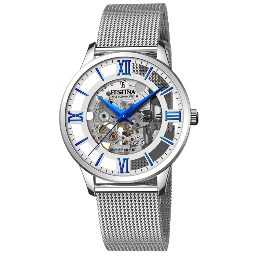 Reloj F20534/1 Festina Plata Hombre Automatico 36,60mm -MP-