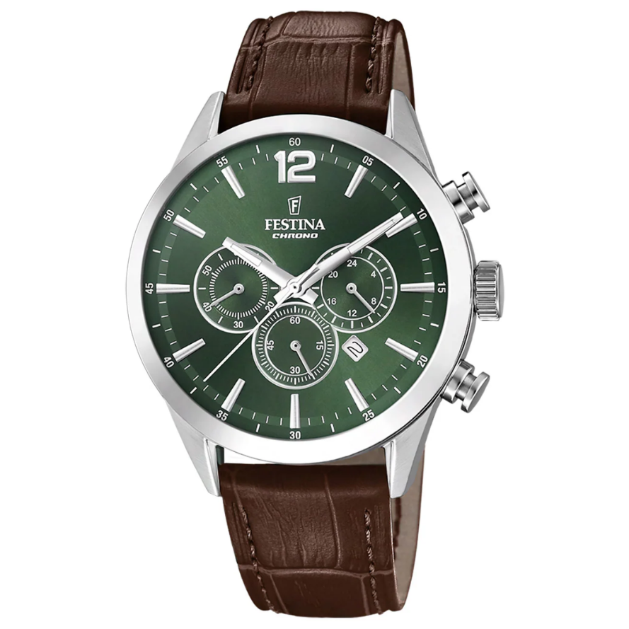 Reloj F20542/8 Festina Hombre Verde Timeless Chronograph 43,5mm -MP-