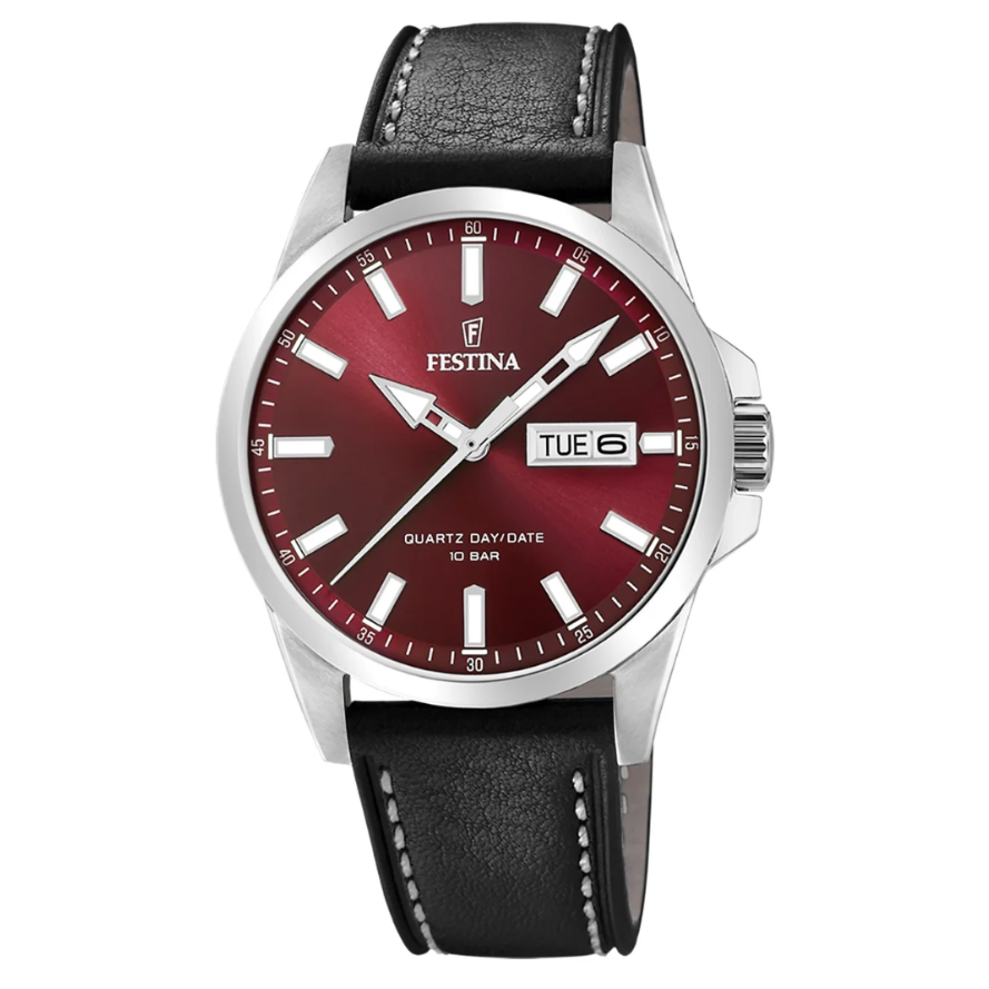 Reloj F20358/G Festina Rojo Hombre Correa Clasico 41mm -MP-