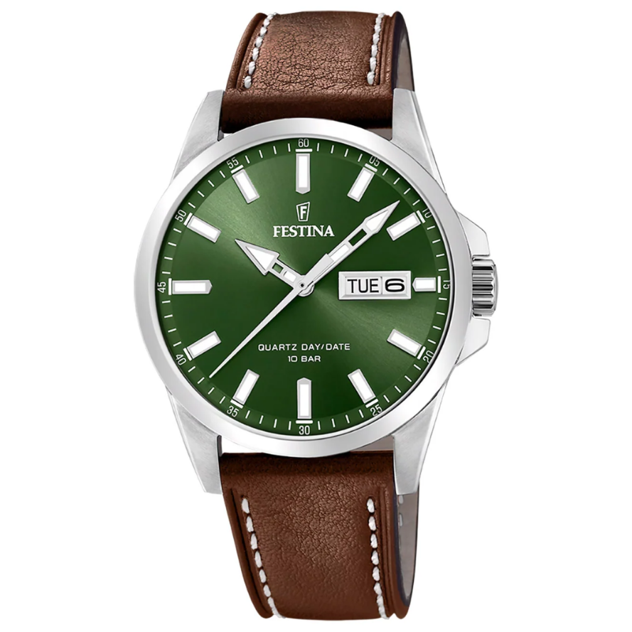 Reloj F20358/5 Festina Verde Hombre Correa Clasico 41,10mm -MP-
