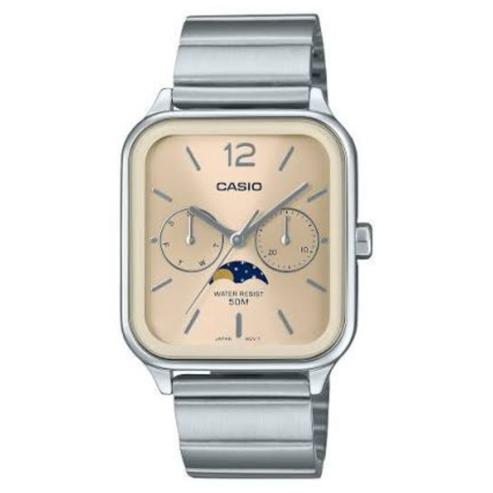 Reloj Casio Análogo Unisex MTP-M305D-9AVDF Moonphase 34mm -MP-