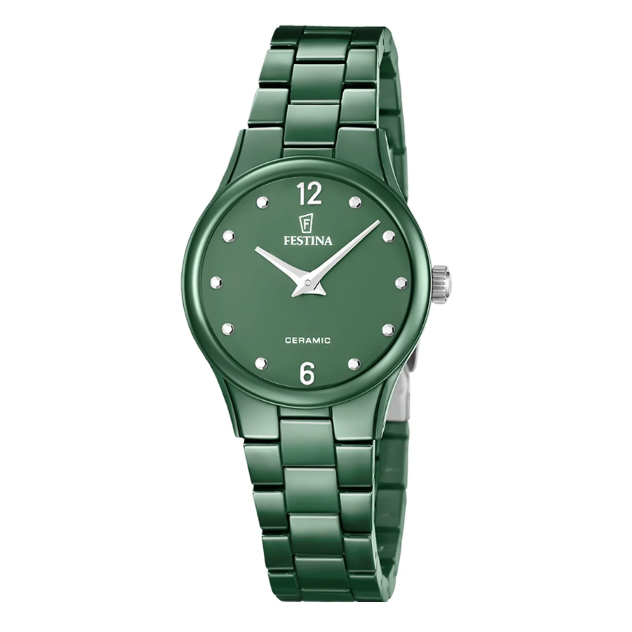 Reloj  Festina Mujer F20751/6 Verde Ceramic  -MP-