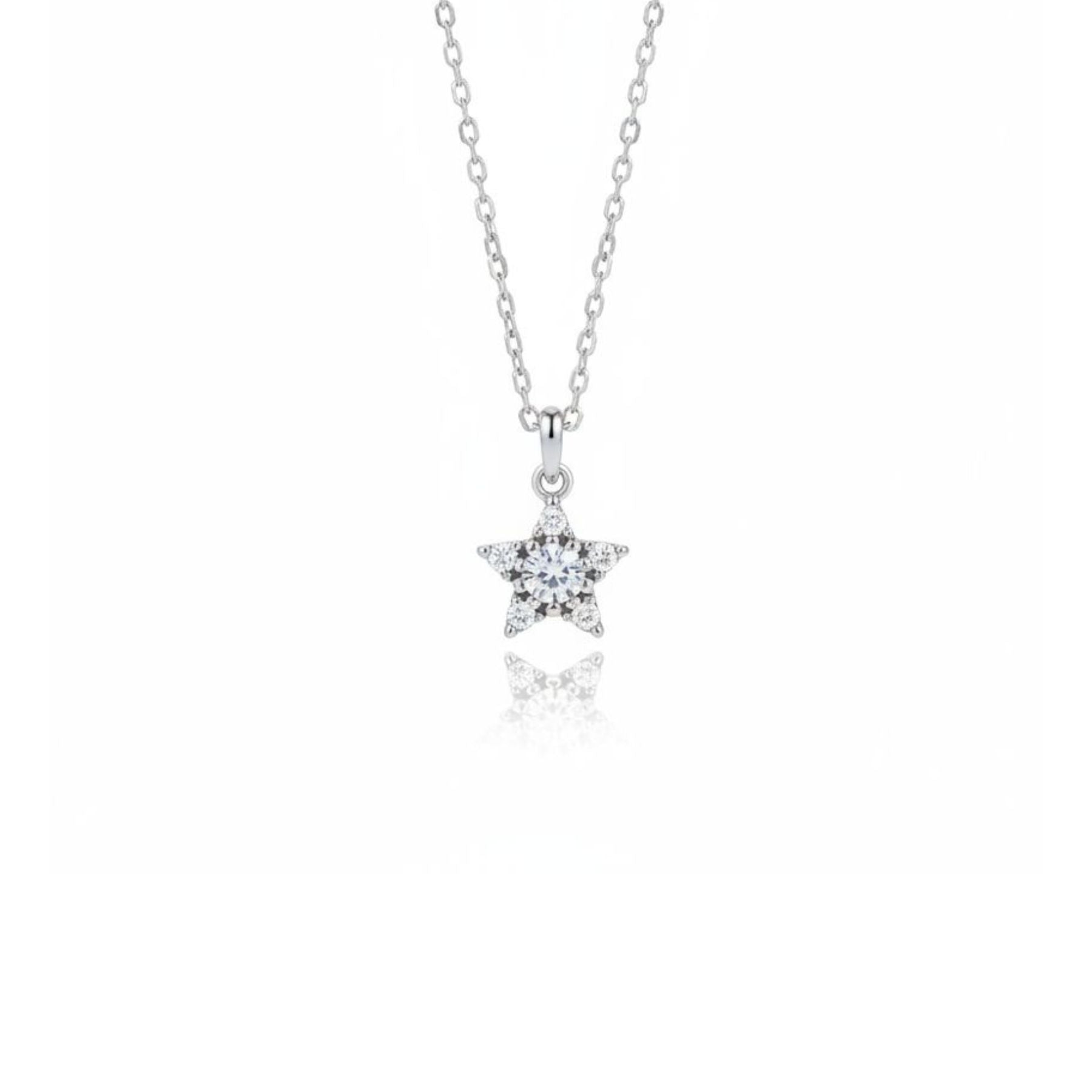 Collar Estrella con Circones Plata 925