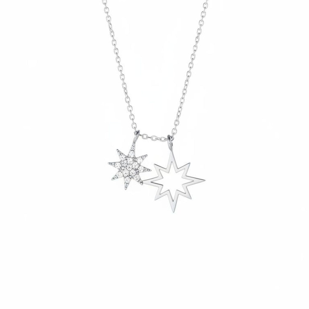 Collar Estrella del Norte Doble Plata 925