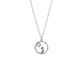 Collar Gato/Luna Nácar Plata 925