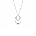 Collar Ovalado Doble con Circones Plata 925