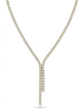 Collar tennis dorado doble Enchapado en Oro de 18k