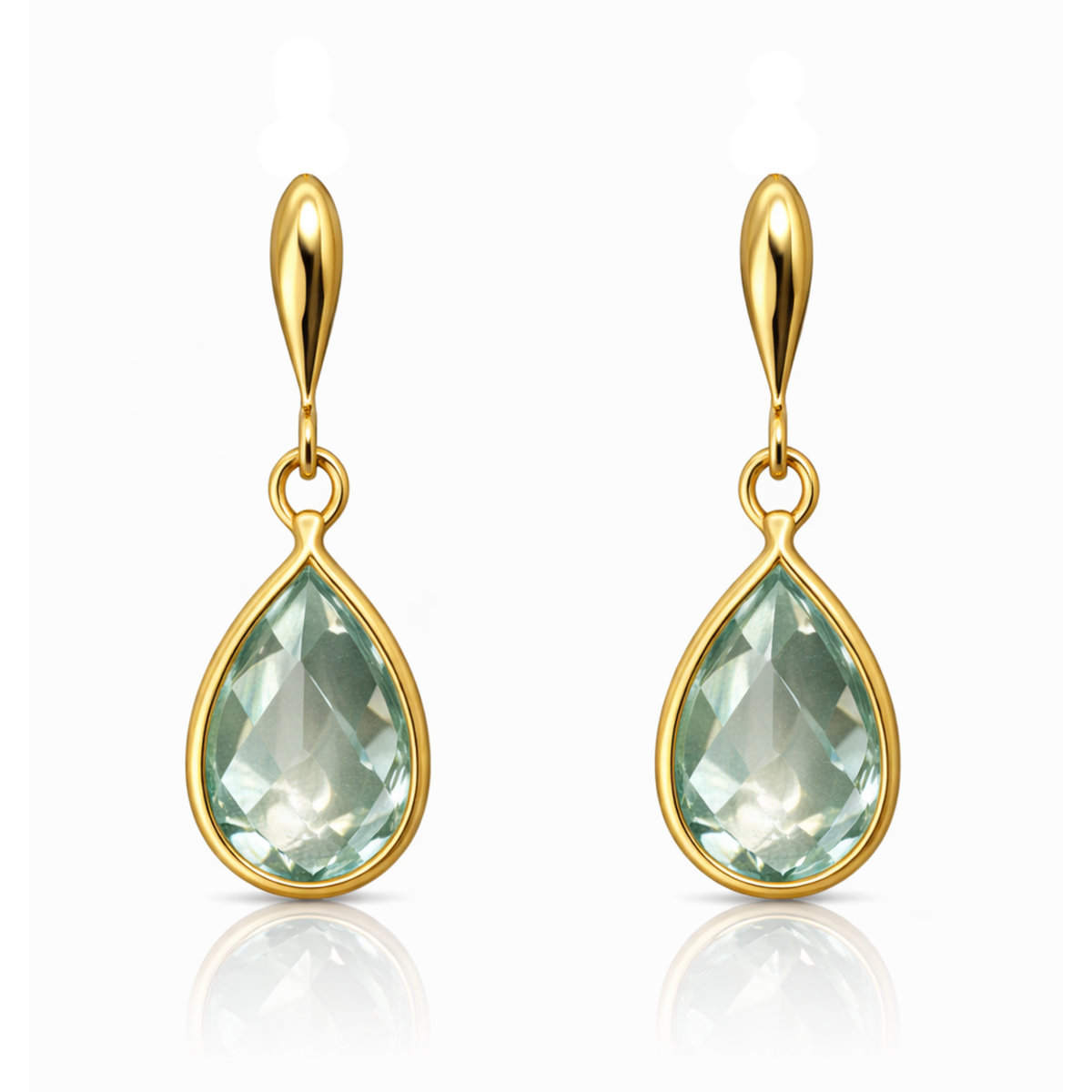 Aros Amatista Colgantes Oro Amarillo 18k