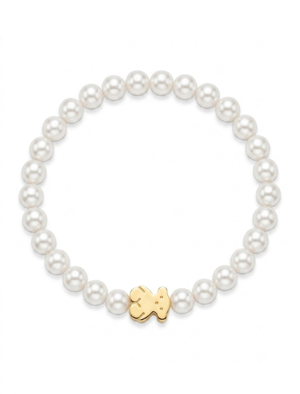 Pulsera Perlas Oso Enchapado en Oro 18k