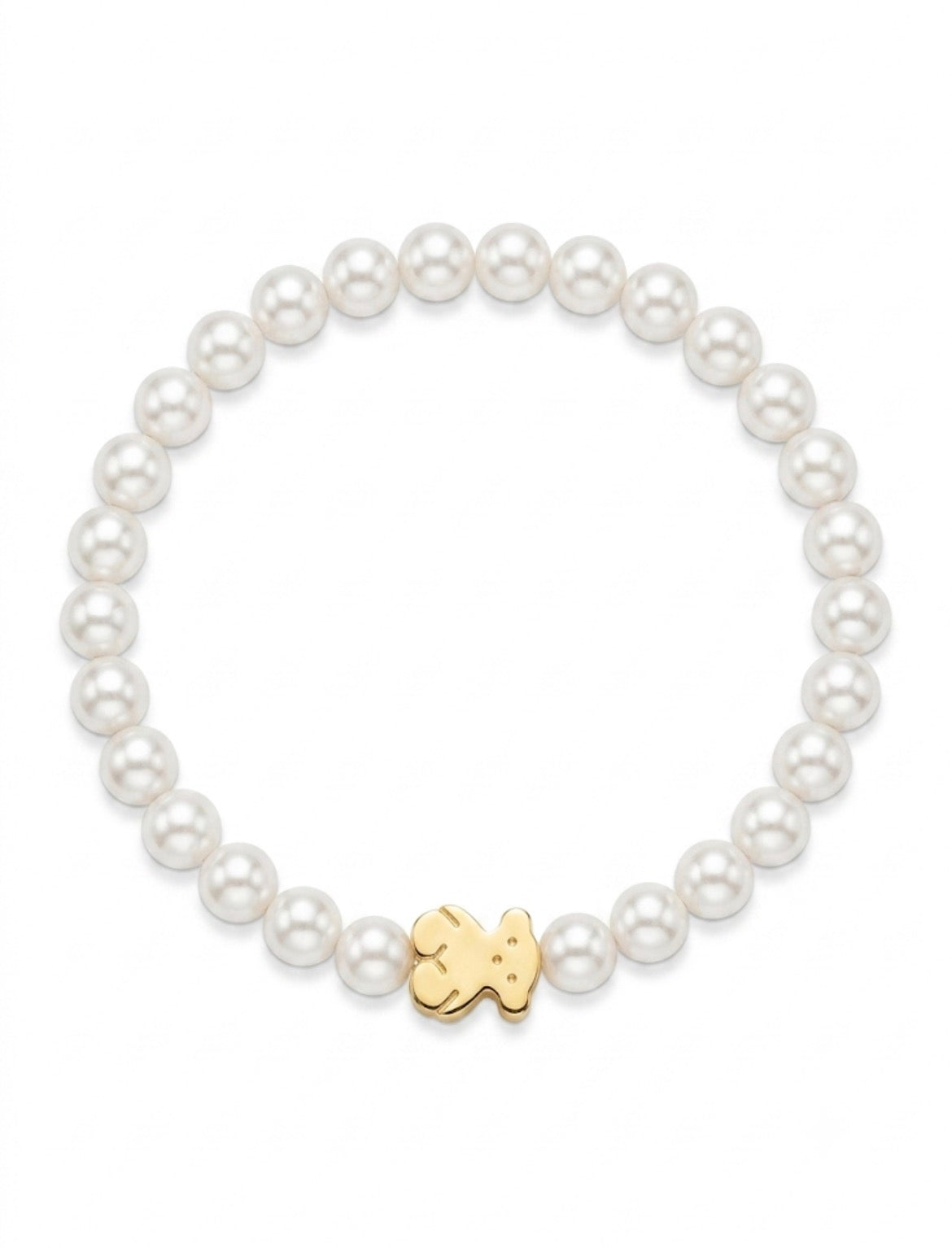 Pulsera Perlas Oso Enchapado en Oro 18k
