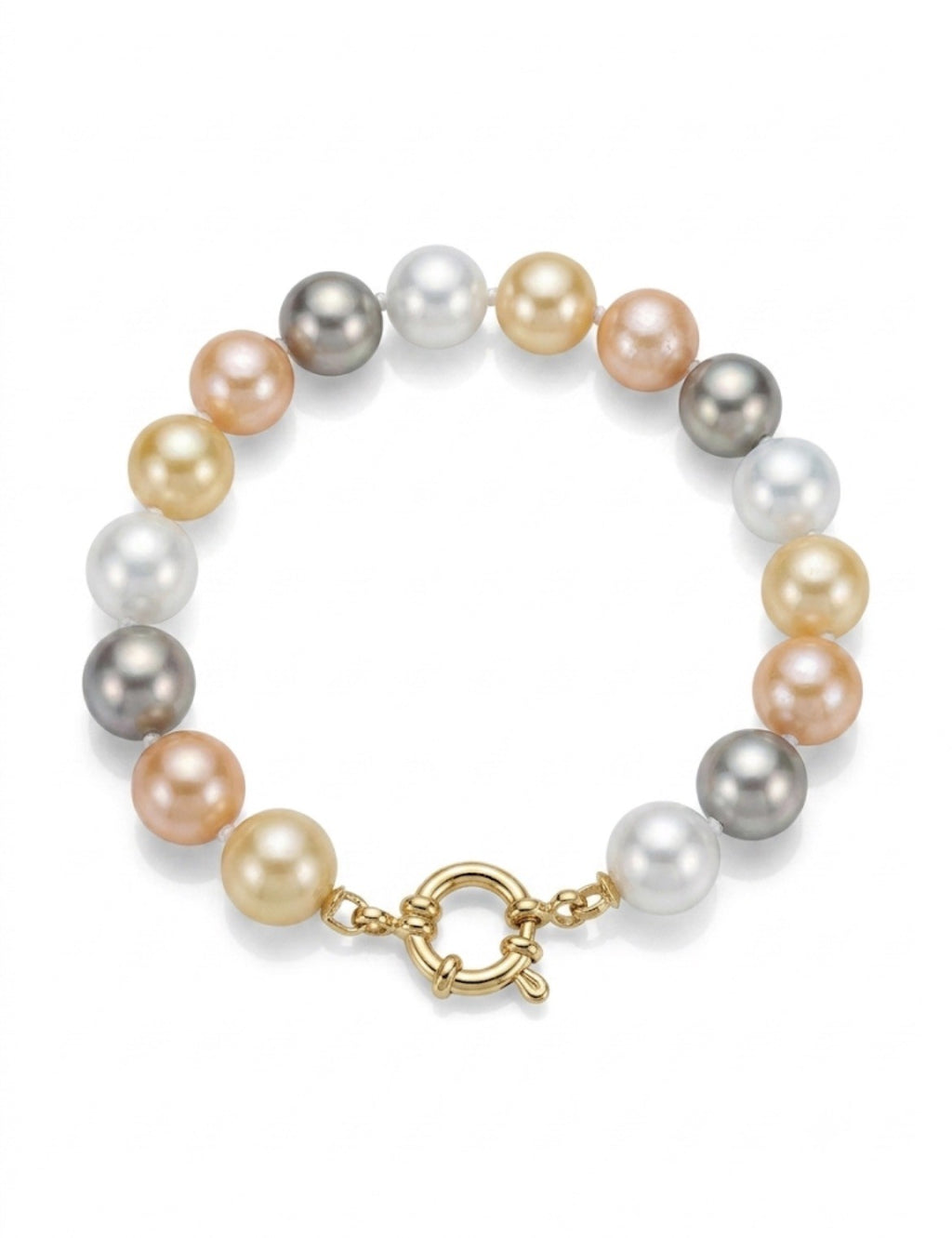 Pulsera Perlas Mallorca  Enchapados en Oro de 18k 19cm