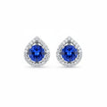 Aros Gota Zafiro Plata 925