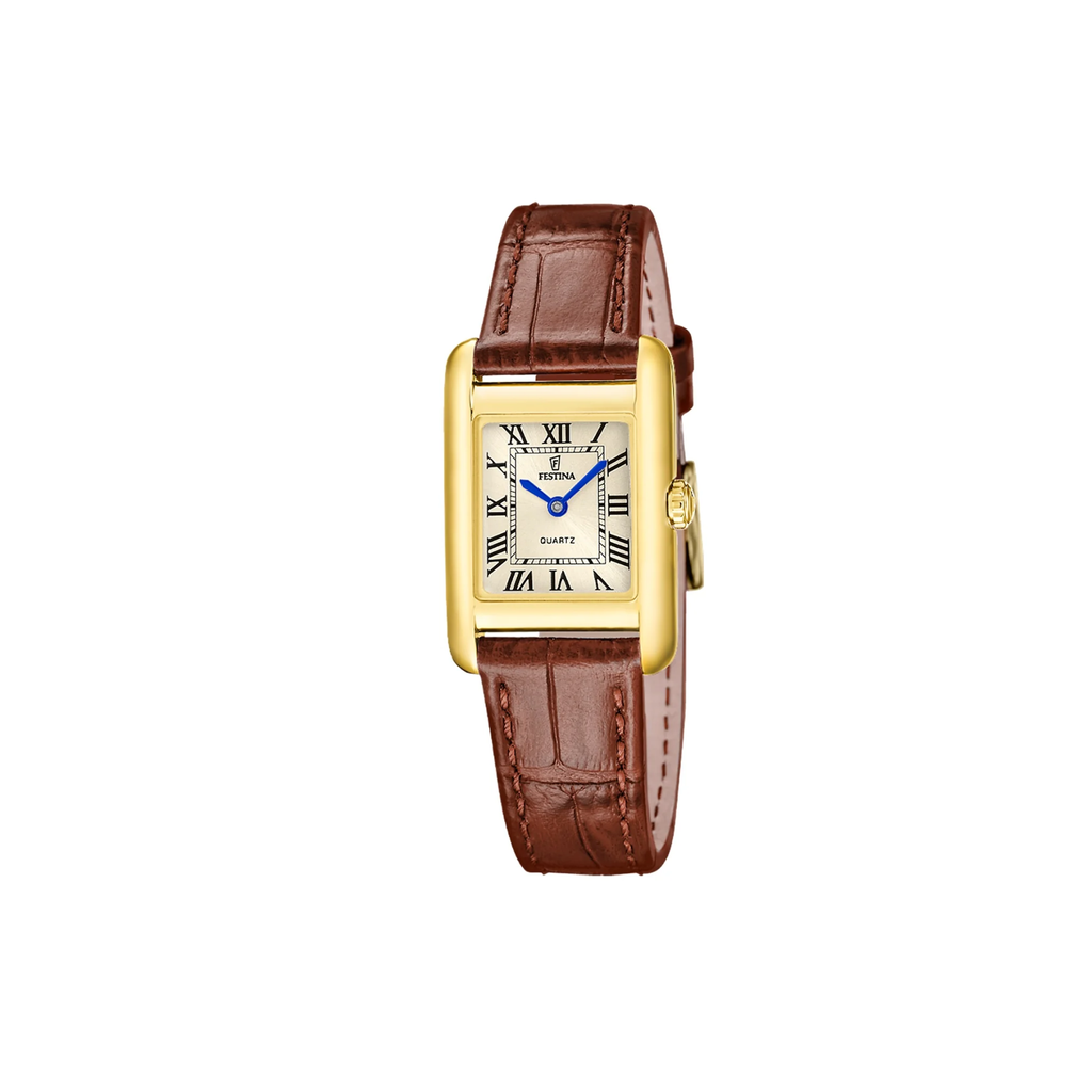 Reloj festina on the square f20774/2 dorado correa de piel, mujer 25MM OP