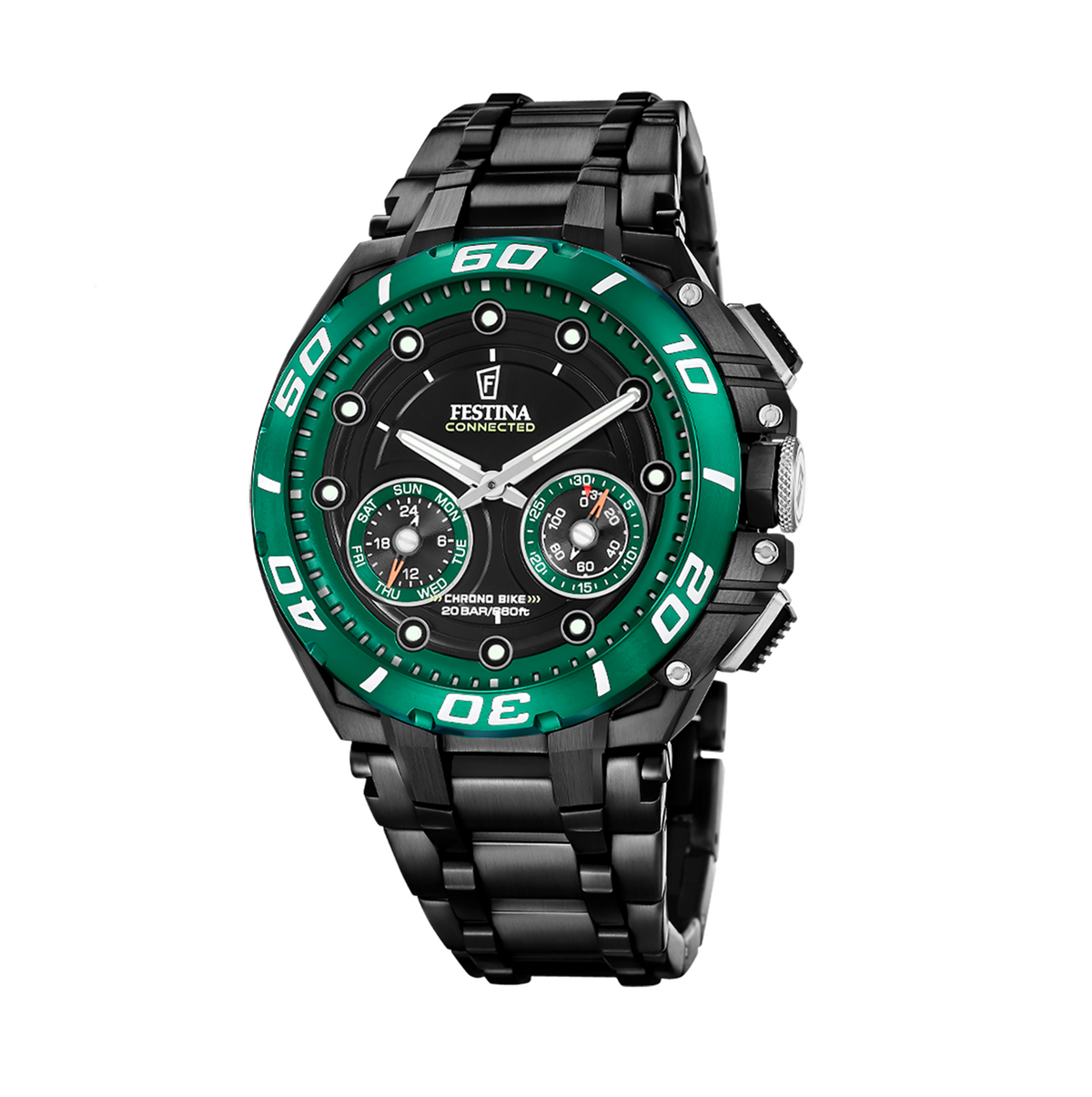 Reloj Festina Connected F20762/2 Verde Pulsera de acero, Hombre 46mm OP