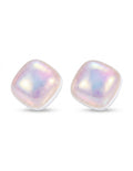 Aros Perla Cuadrados Enchapado en Oro 18K