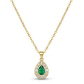 Conjunto Aros + Collar Punto de Luz Enchapado en Oro de 18k