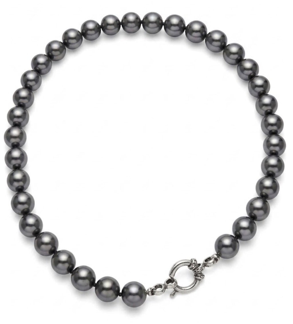 Collar de Perlas de Mallorca Gris medida 45cm OP