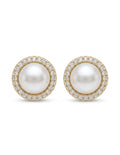 Aros Perla Circones Enchapado en Oro 18K