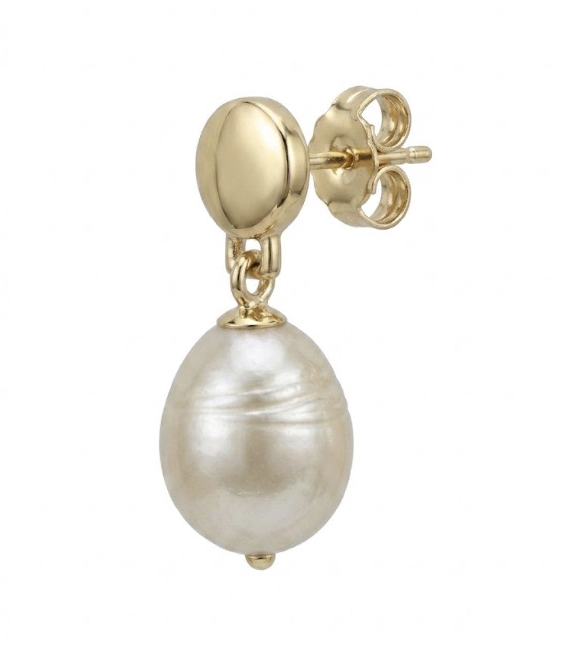 Aros Perla Colgantes Enchapado en Oro 18K OP