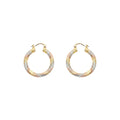 Aros Argolla Facetadas 3 Colores Enchapado en Oro de 18k