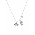 Collar Unicornio/Arcoíris Plata 925
