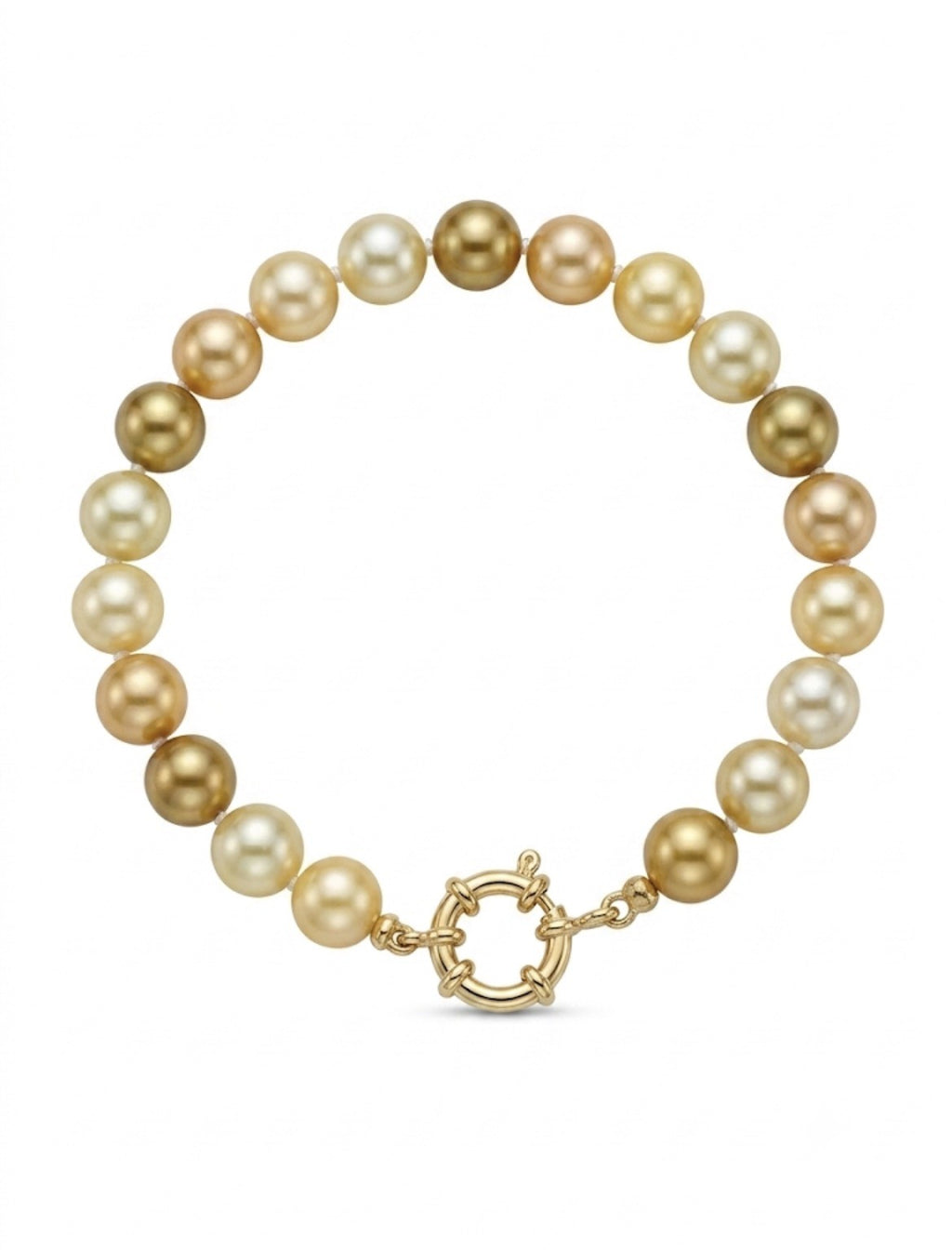 Pulsera Perlas Mallorca Enchapados en Oro de 18k 20cm