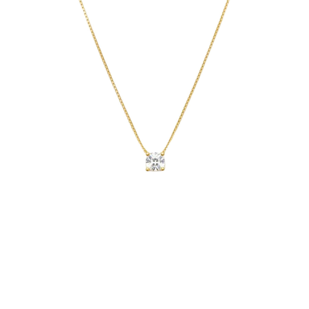 Collar Punto de Luz 4 Engastes Enchapado en Oro de 18k 40-45cm