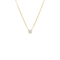 Collar Punto de Luz 4 Engastes Enchapado en Oro de 18k 40-45cm