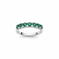 Anillo Cintillo Esmeralda Plata 925