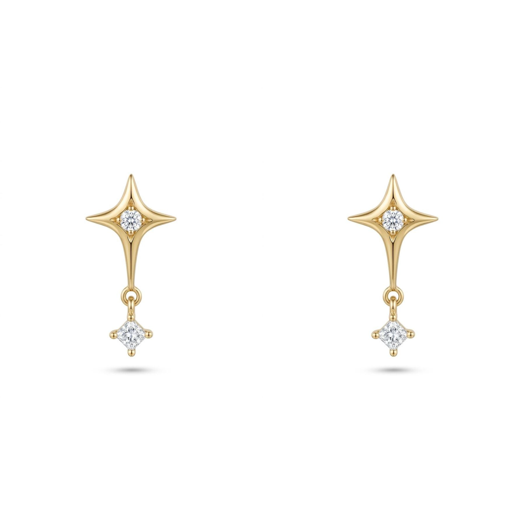 Aros Estrella Circón Plata 925