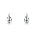 Aros Gota Ancha Lisa Plata 925