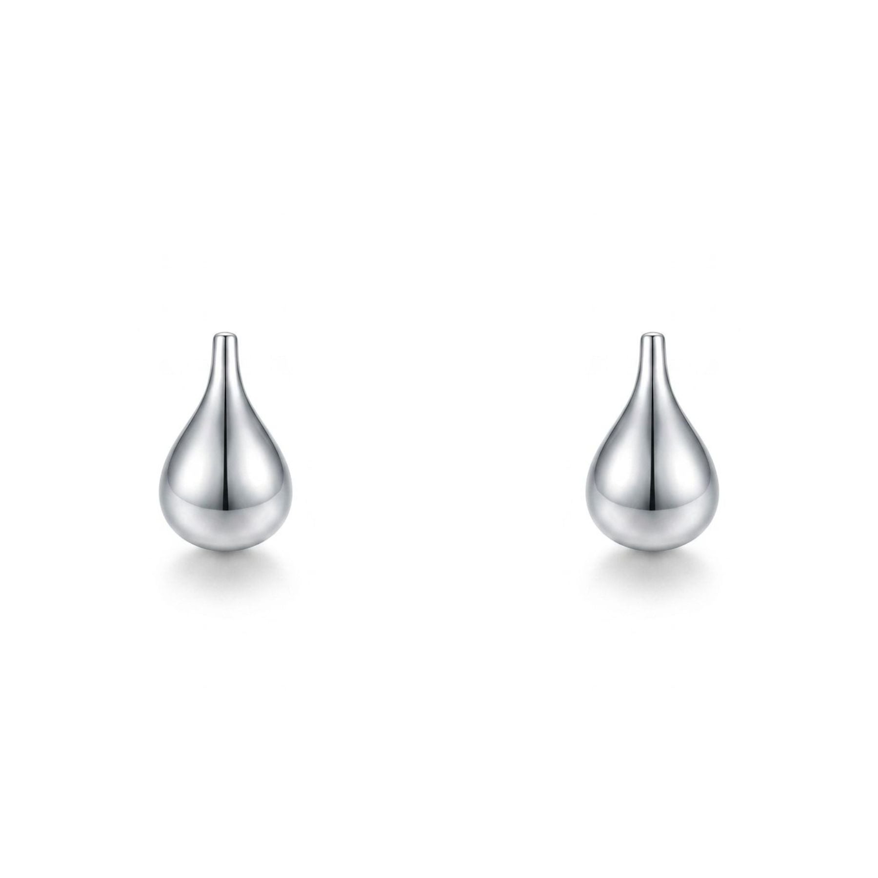 Aros Gota Ancha Lisa Plata 925