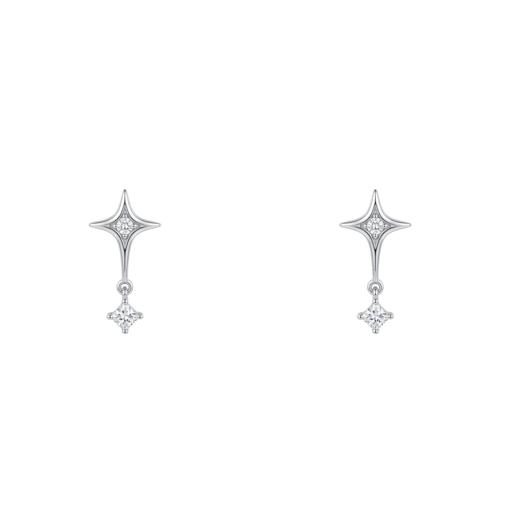 Aros Estrella Circón Plata 925