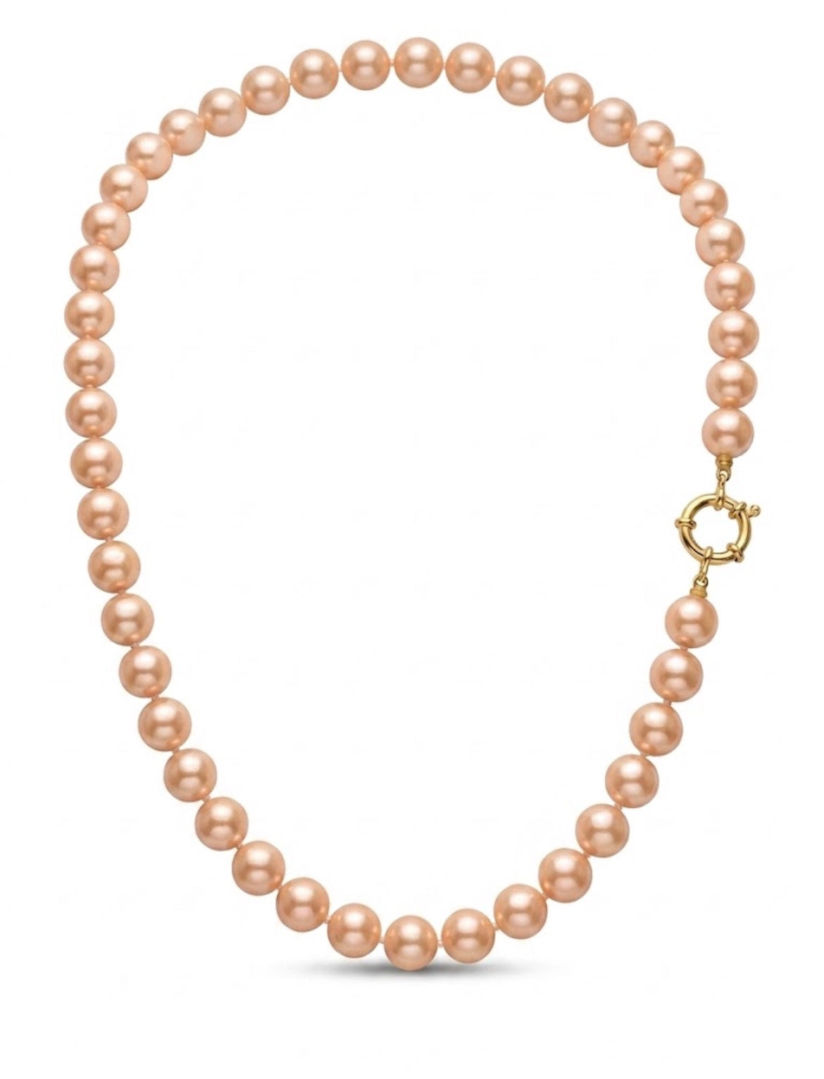 Collar Perla Broche Timon Enchapado en Oro de 18k 45cm OP