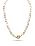 Collar Perla Blanca 7 Enchapados en Oro de 18k 45cm
