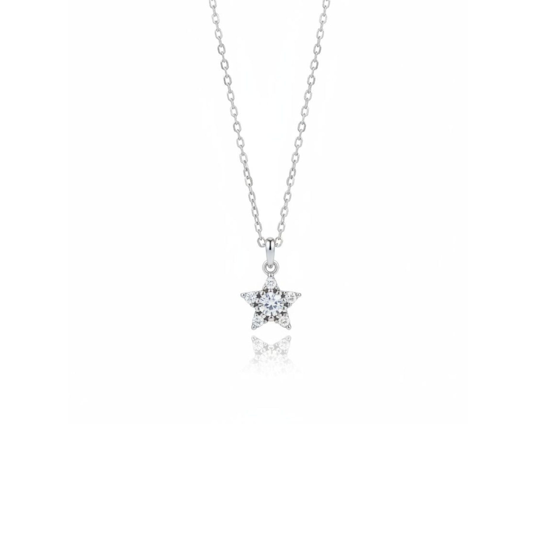 Collar Estrella con Circones Plata 925