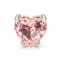 Aros Corazón con Piedra Facetada de Plata 925