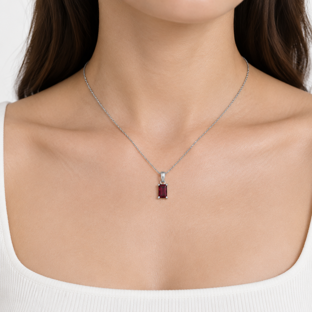 Collar Rectangular Plata 925 40-45cm