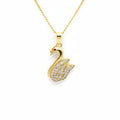 Collar Cisne Circones Enchapado en Oro de 18k 50cm