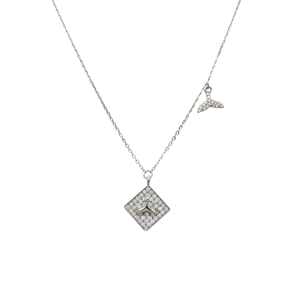 Collar Cola de Ballena Plata 925 Rodinado 40-45cm