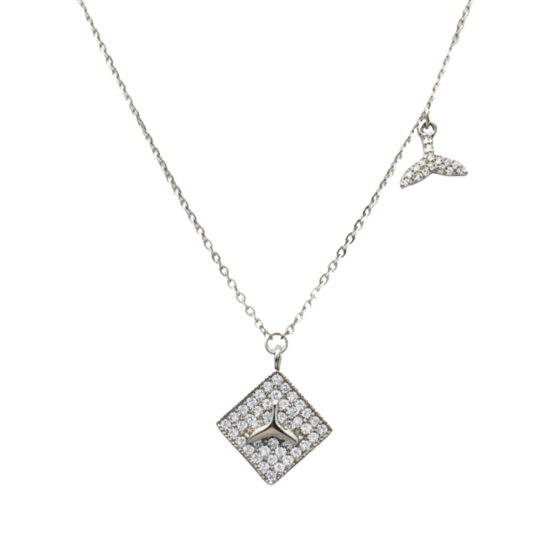 Collar Cola de Ballena Plata 925 Rodinado 40-45cm