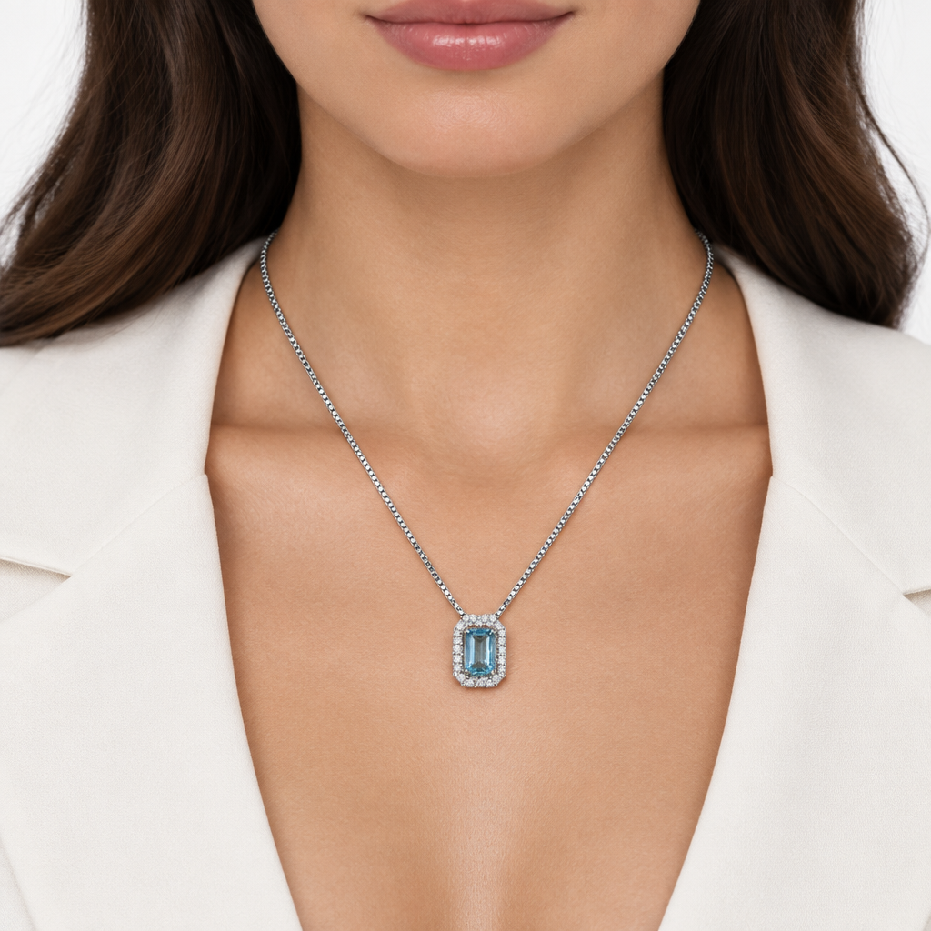 Collar Rectangular Plata 925 45cm