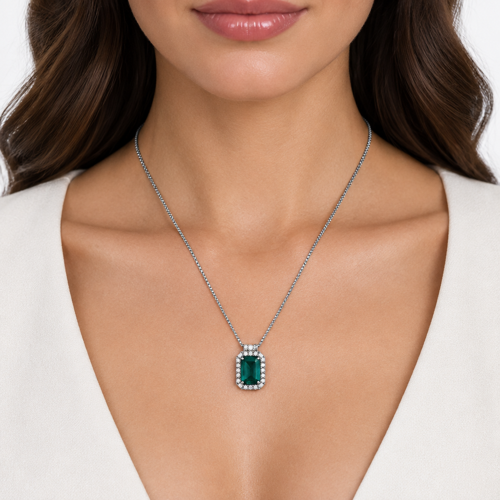 Collar Rectangular Plata 925 45cm