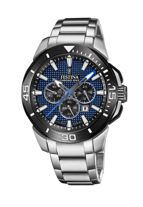 Reloj análogo hombre Festina Chrono Bike Plateado F20641/2 47MM -P.A-