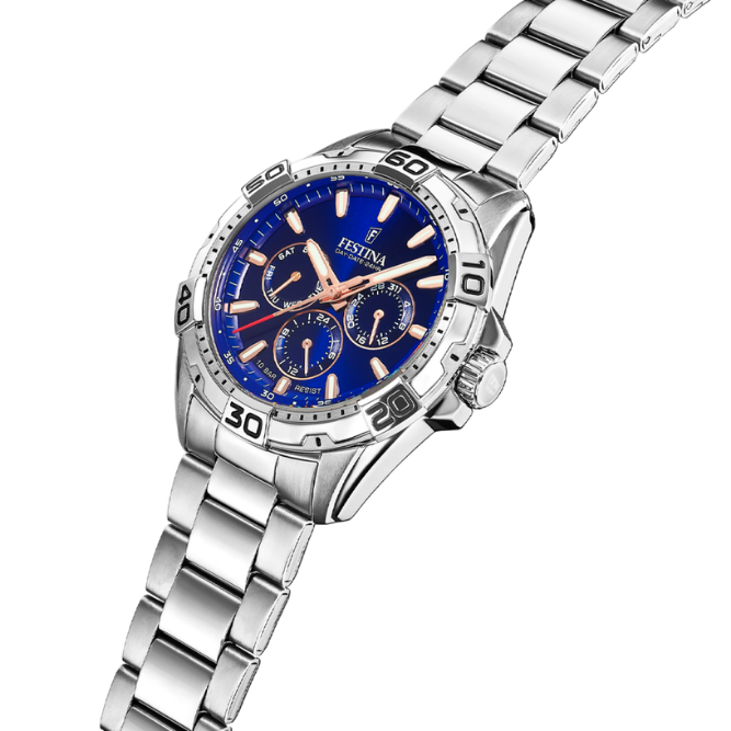 Reloj Festina Plateado Hombre Multifuncion F20623/2 45mm -P.A-