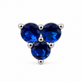 Aros Trío de Piedras Facetadas de Plata 925