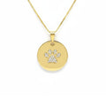 Collar Huella Circular Circones Enchapado en Oro 18k 45-50CM