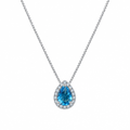 Collar Gota Celeste de Plata 925 45 cm